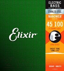 Струны для бас-гитары Elixir Strings 14652 45-100 4-Strings от компании Бесплатная доставка по Беларуси - фото 1