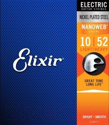 Струны для электрогитары Elixir Strings Nanoweb 12077 10-52 от компании Бесплатная доставка по Беларуси - фото 1