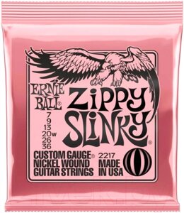 Струны для электрогитары Ernie Ball 2217 Nickel Wound Zippy Slinky 7-36
