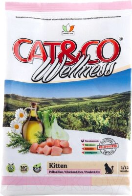 Сухой корм для кошек Adragna Cat&Co Wellness Kitten Chicken&Rice от компании Бесплатная доставка по Беларуси - фото 1