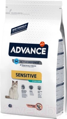 Сухой корм для кошек Advance Sterilized Sensitive с лососем от компании Бесплатная доставка по Беларуси - фото 1