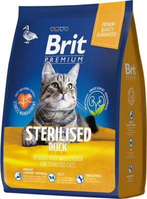 Сухой корм для кошек Brit Premium Cat Sterilized Duck & Chicken / 5049820 от компании Бесплатная доставка по Беларуси - фото 1