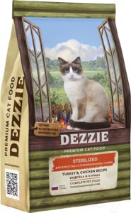 Сухой корм для кошек Dezzie Sterilized Cat индейка и курица / 5659143