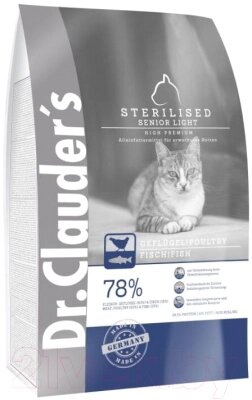 Сухой корм для кошек Dr. Clauder's High Premium Sterilised Senior Light / 21451000 от компании Бесплатная доставка по Беларуси - фото 1