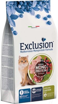 Сухой корм для кошек Exclusion Monoprotein Sterilized Chicken / NGCSC12 от компании Бесплатная доставка по Беларуси - фото 1