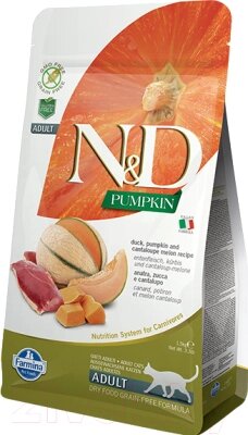 Сухой корм для кошек Farmina N&D Grain Free Pumpkin Duck & Cantalupe Adult от компании Бесплатная доставка по Беларуси - фото 1