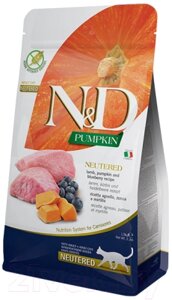 Сухой корм для кошек Farmina N&D Grain Free Pumpkin Lamb & Blueberry Adult Neutered