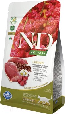 Сухой корм для кошек Farmina N&D Grain Free Quinoa Urinary Duck, Cranberry Adult от компании Бесплатная доставка по Беларуси - фото 1