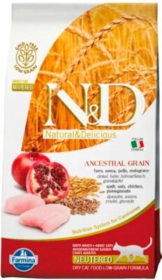 Сухой корм для кошек Farmina N&D Low Grain Chicken & Pomegranate Neutered от компании Бесплатная доставка по Беларуси - фото 1