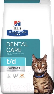 Сухой корм для кошек Hill's Prescription Diet Dental Care t/d Chicken от компании Бесплатная доставка по Беларуси - фото 1