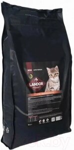 Сухой корм для кошек Landor Полнорационный для котят с индейкой и лососем / L1023