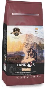 Сухой корм для кошек Landor Полнорационный, живущих в помещении утка с рисом / 7843111