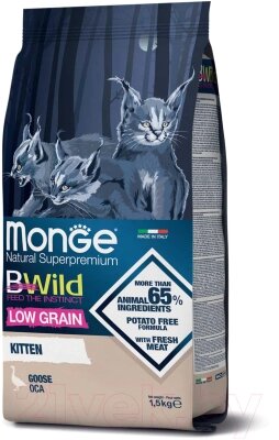 Сухой корм для кошек Monge Superpremium Cat BWild Kitten Goose от компании Бесплатная доставка по Беларуси - фото 1