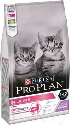 Сухой корм для кошек Pro Plan Junior Delicate с индейкой от компании Бесплатная доставка по Беларуси - фото 1