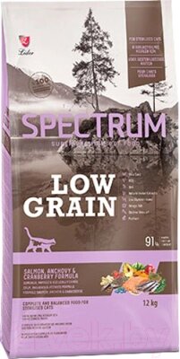 Сухой корм для кошек Spectrum Low Grain для стерилизованных кошек с лососем, анчоусом, клюквой от компании Бесплатная доставка по Беларуси - фото 1