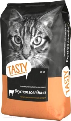Сухой корм для кошек Tasty Cat С говядиной от компании Бесплатная доставка по Беларуси - фото 1