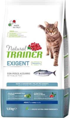 Сухой корм для кошек Trainer Natural Exigent Adult с океанической рыбой от компании Бесплатная доставка по Беларуси - фото 1