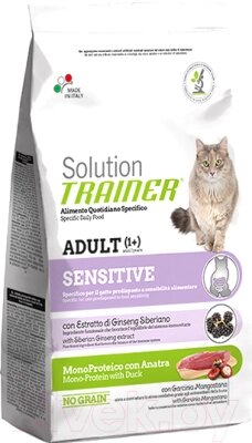 Сухой корм для кошек Trainer Solution Sensitive с уткой от компании Бесплатная доставка по Беларуси - фото 1