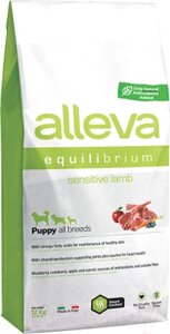 Сухой корм для собак Alleva Эквилибриум Сенситив для щенков всех пород с ягненком / P6001