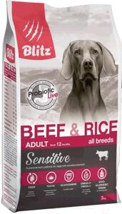 Сухой корм для собак Blitz Pets Adult Beef & Rice / 4212