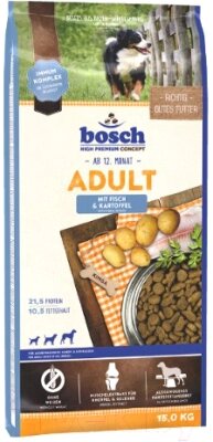 Сухой корм для собак Bosch Petfood Adult Fish&Potato от компании Бесплатная доставка по Беларуси - фото 1