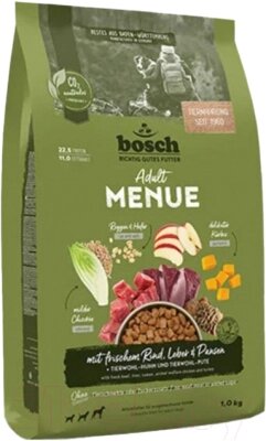 Сухой корм для собак Bosch Petfood HPC Menue Adult говядина с рожью и овсом / 5414001 от компании Бесплатная доставка по Беларуси - фото 1