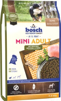 Сухой корм для собак Bosch Petfood Mini Adult Poultry&Spelt от компании Бесплатная доставка по Беларуси - фото 1