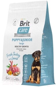 Сухой корм для собак Brit Care Dog Puppy&Junior L Healthy Growth с инд. и ягн. 5066322