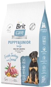 Сухой корм для собак Brit Care Dog Puppy&Junior L Healthy Growth с инд. и ягн. 5066339