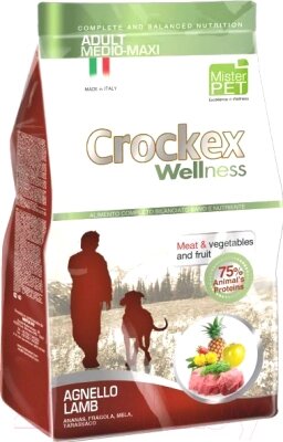 Сухой корм для собак Crockex Wellness Medio-Maxi Adult Lamb & Rice / MCF3812 от компании Бесплатная доставка по Беларуси - фото 1