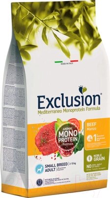 Сухой корм для собак Exclusion Monoprotein Small Beef Noble Grain для мелких пород / NGABS02 от компании Бесплатная доставка по Беларуси - фото 1