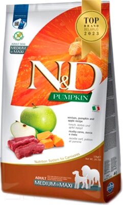 Сухой корм для собак Farmina N&D Grain Free Pumpkin Venison Apple Adult Med Maxi от компании Бесплатная доставка по Беларуси - фото 1