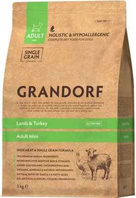 Сухой корм для собак Grandorf Dog Mini Breeds Lamb & Turkey от компании Бесплатная доставка по Беларуси - фото 1