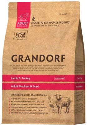 Сухой корм для собак Grandorf Medium&Maxi Breeds Lamb&Turkey от компании Бесплатная доставка по Беларуси - фото 1