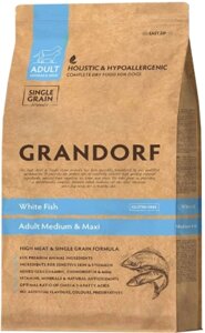 Сухой корм для собак Grandorf Medium&Maxi Breeds White Fish