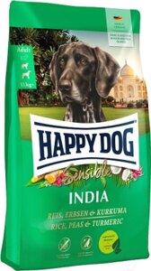 Сухой корм для собак Happy Dog Sensible India Рис, горох и куркума / 60961