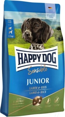 Сухой корм для собак Happy Dog Sensible Junior Lamm & Reis / 61014 от компании Бесплатная доставка по Беларуси - фото 1