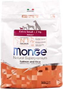 Сухой корм для собак Monge Dog Extra Small Adult Salmon & Rice