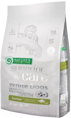 Сухой корм для собак Nature's Protection SC White Dogs Grain Free White Fish Junior / NPSC45830 от компании Бесплатная доставка по Беларуси - фото 1