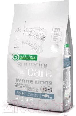 Сухой корм для собак Nature's Protection Superior Care White Dogs Grain Free White Fish / NPSC45667 от компании Бесплатная доставка по Беларуси - фото 1