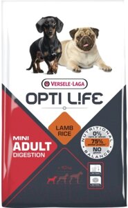Сухой корм для собак Opti Life Adult Digestion Mini с ягненком и рисом / 431134