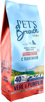 Сухой корм для собак Pet's Brunch Adult Maxi Breeds с телятиной от компании Бесплатная доставка по Беларуси - фото 1