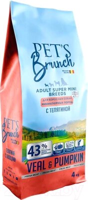 Сухой корм для собак Pet's Brunch Adult Super Mini Breeds с телятиной от компании Бесплатная доставка по Беларуси - фото 1