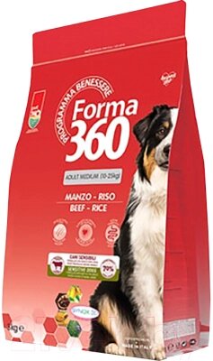 Сухой корм для собак Pet360 Forma 360 Dog для взрослых средних пород говядина/рис / 282750 от компании Бесплатная доставка по Беларуси - фото 1