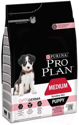 Сухой корм для собак Pro Plan Puppy Medium Sensitive Skin с лососем от компании Бесплатная доставка по Беларуси - фото 1