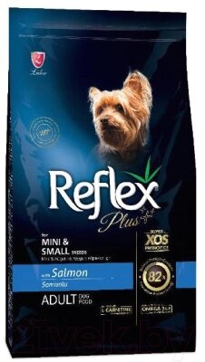 Сухой корм для собак Reflex Plus Для мини и мелких пород с лососем от компании Бесплатная доставка по Беларуси - фото 1