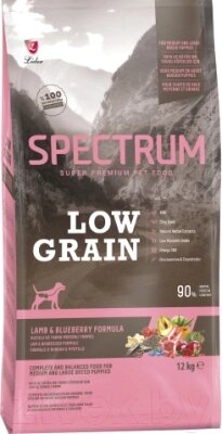 Сухой корм для собак Spectrum Low Grain для щенков средних и круп. пород с ягненком и черникой от компании Бесплатная доставка по Беларуси - фото 1