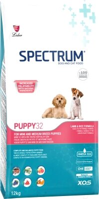 Сухой корм для собак Spectrum Puppy32 для щенков с ягненком от компании Бесплатная доставка по Беларуси - фото 1