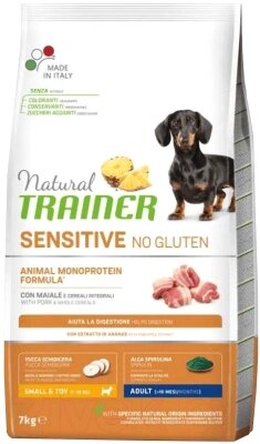 Сухой корм для собак Trainer Gluten Free Для мелких пород с чувствит. пищеварением свинина от компании Бесплатная доставка по Беларуси - фото 1