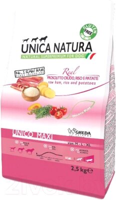 Сухой корм для собак Unica Natura Maxi ветчина, рис, картофель от компании Бесплатная доставка по Беларуси - фото 1